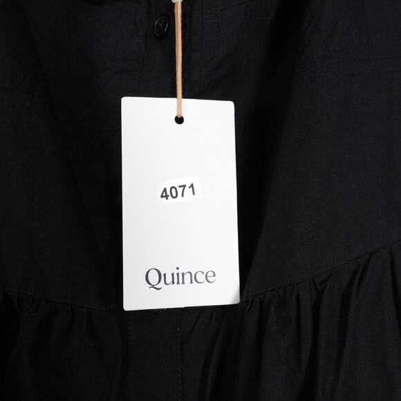 New Quince Womens Black Sleeveless Maxi Dress Organic Cotton Medium 4071A - Picture 6 of 12